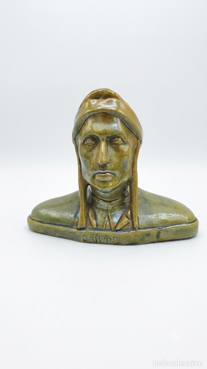 Antig&uuml;edades: figura de ceramica di dante alighieri