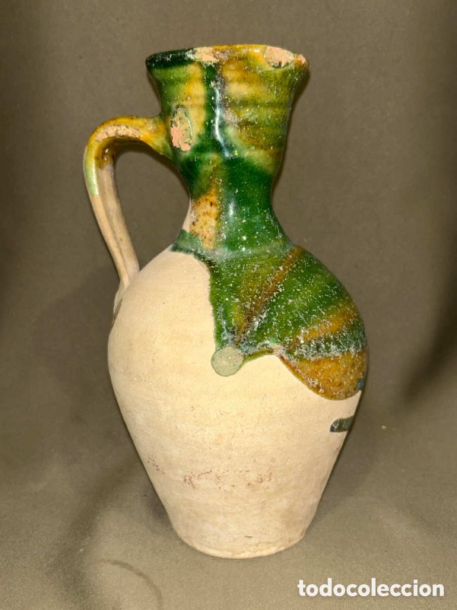 Antig&uuml;edades: ANTIGUA ALCUZA O JARRA DE ACEITE, 27 CM, AGOST (ALICANTE)S.XIX