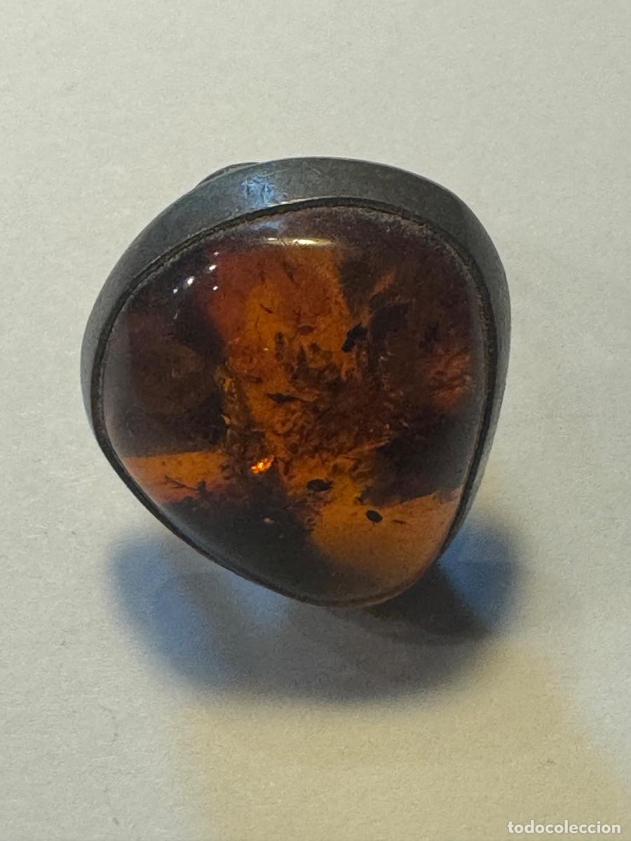 Antig&uuml;edades: TOUS ANILLO DE PLATA 925 Y PIEDRA S&Iacute;MIL &Aacute;MBAR / COMPRA MIN&Iacute;MA 5 &euro;