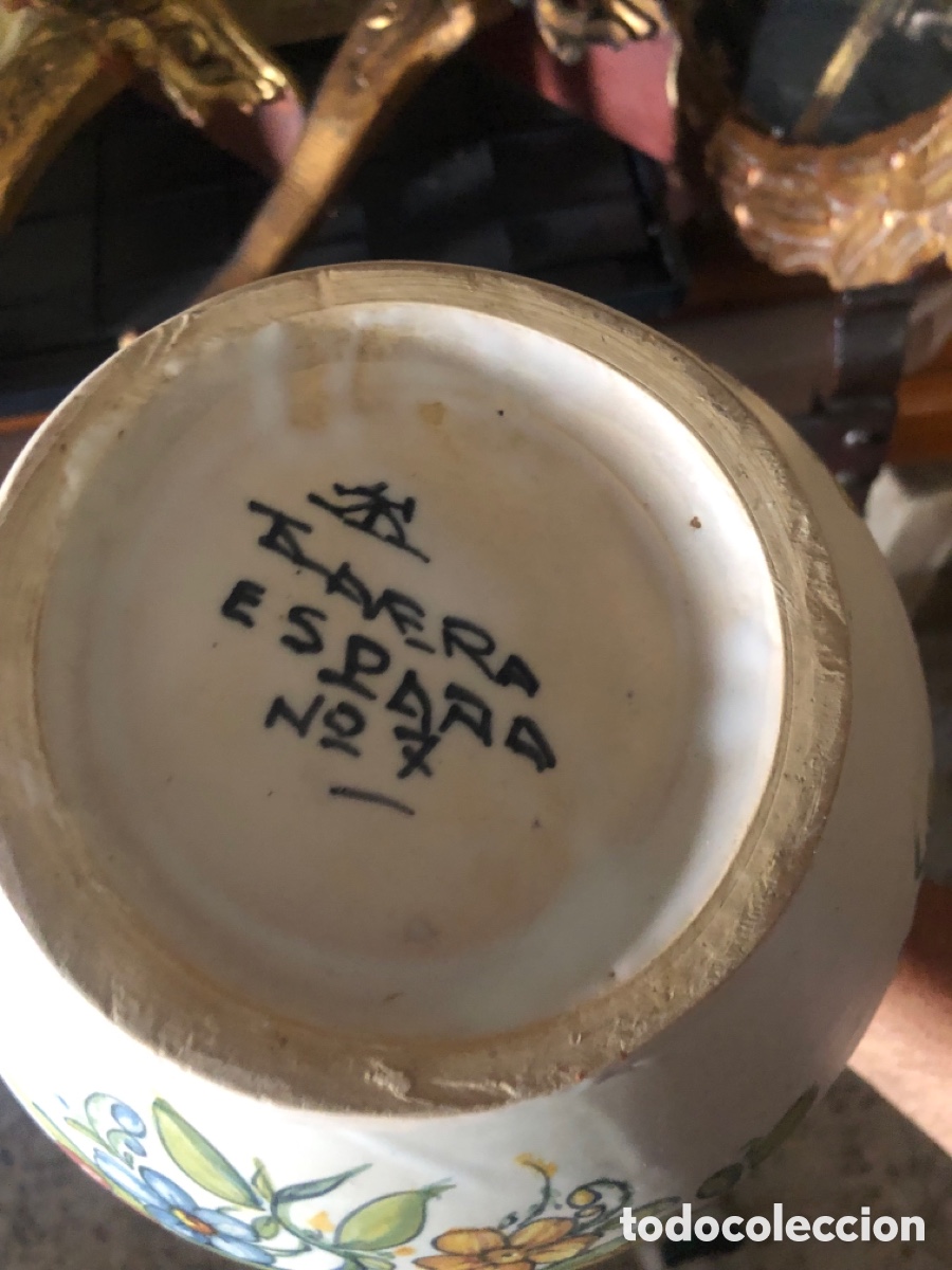 Antig&uuml;edades: jarron de talavera estilizado - Foto 3