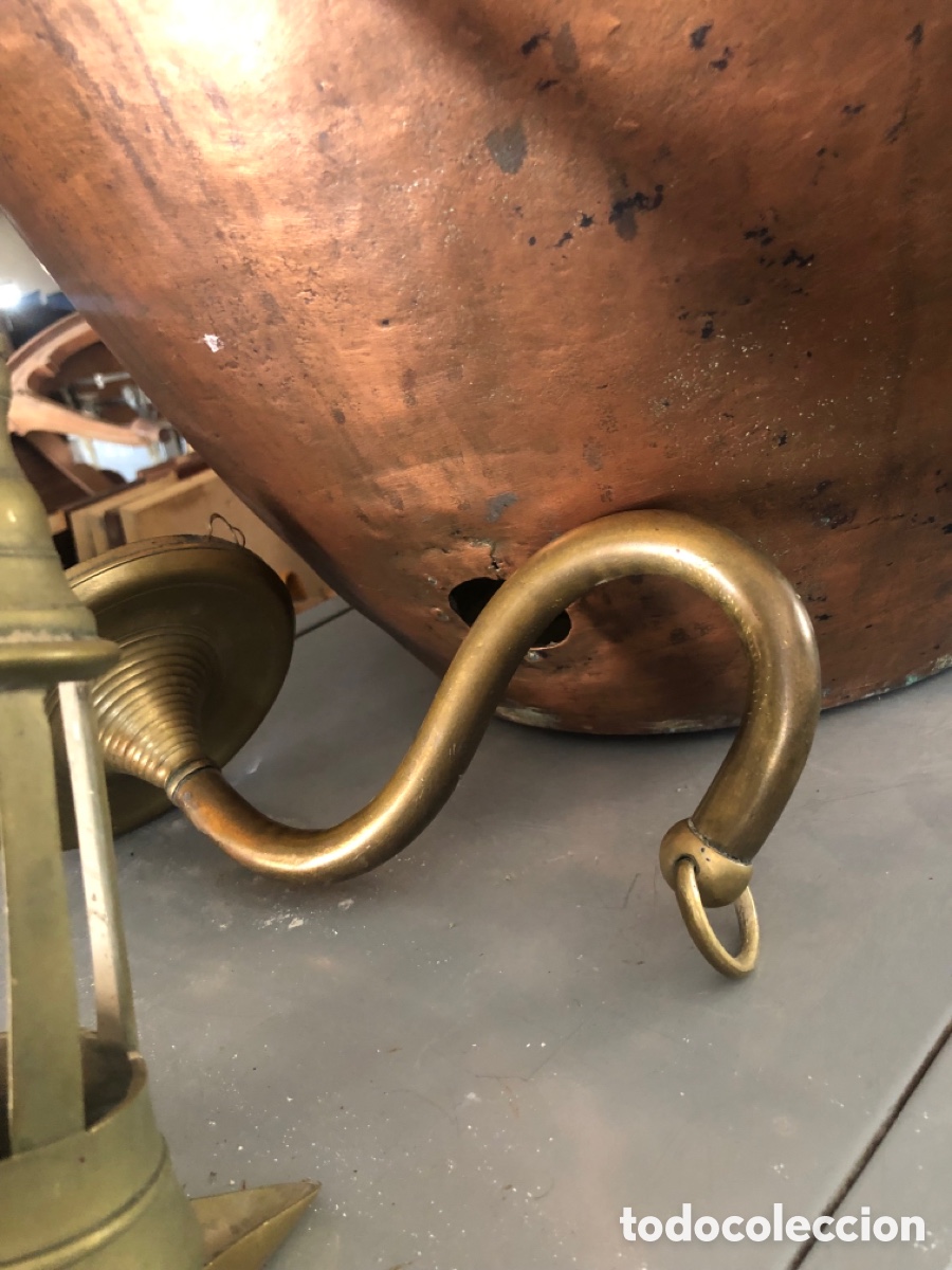 Antig&uuml;edades: candil de colgar en laton - Foto 3