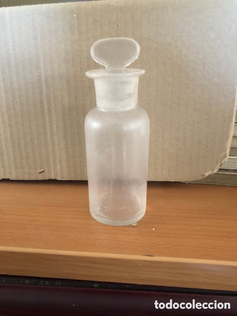 Antig&uuml;edades: FRASCO DE FARMACIA CON TAPON ESMERILADO