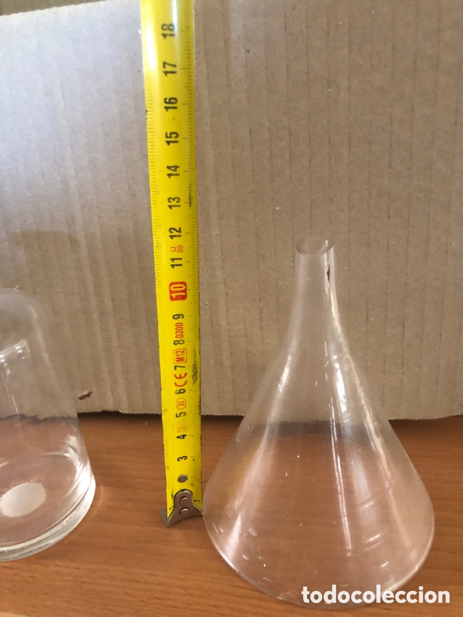 Antig&uuml;edades: EMBUDO DE CRISTAL DE LABORATORIO - Foto 2