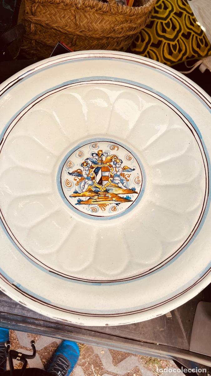 Antig&uuml;edades: Gran plato maiolica cer&aacute;mica loza italiana deruta 51,5cms putti