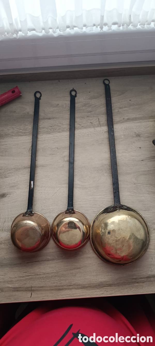 Antig&uuml;edades: Conjunto almireces, cazos y perol - Foto 13