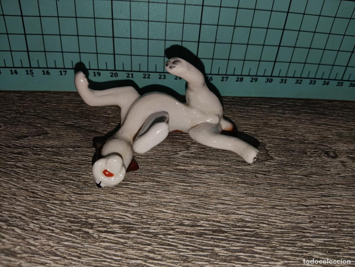 Antig&uuml;edades: Figura de Porcelana Alemana Limbach Perro Fox Terrier a&ntilde;os 50/60.
