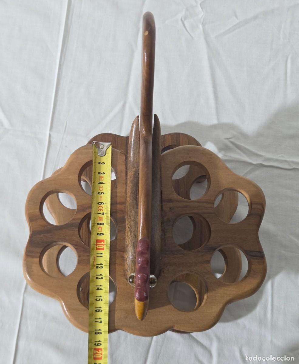 Antig&uuml;edades: Huevera fabricada en madera forma de gallina - Foto 16