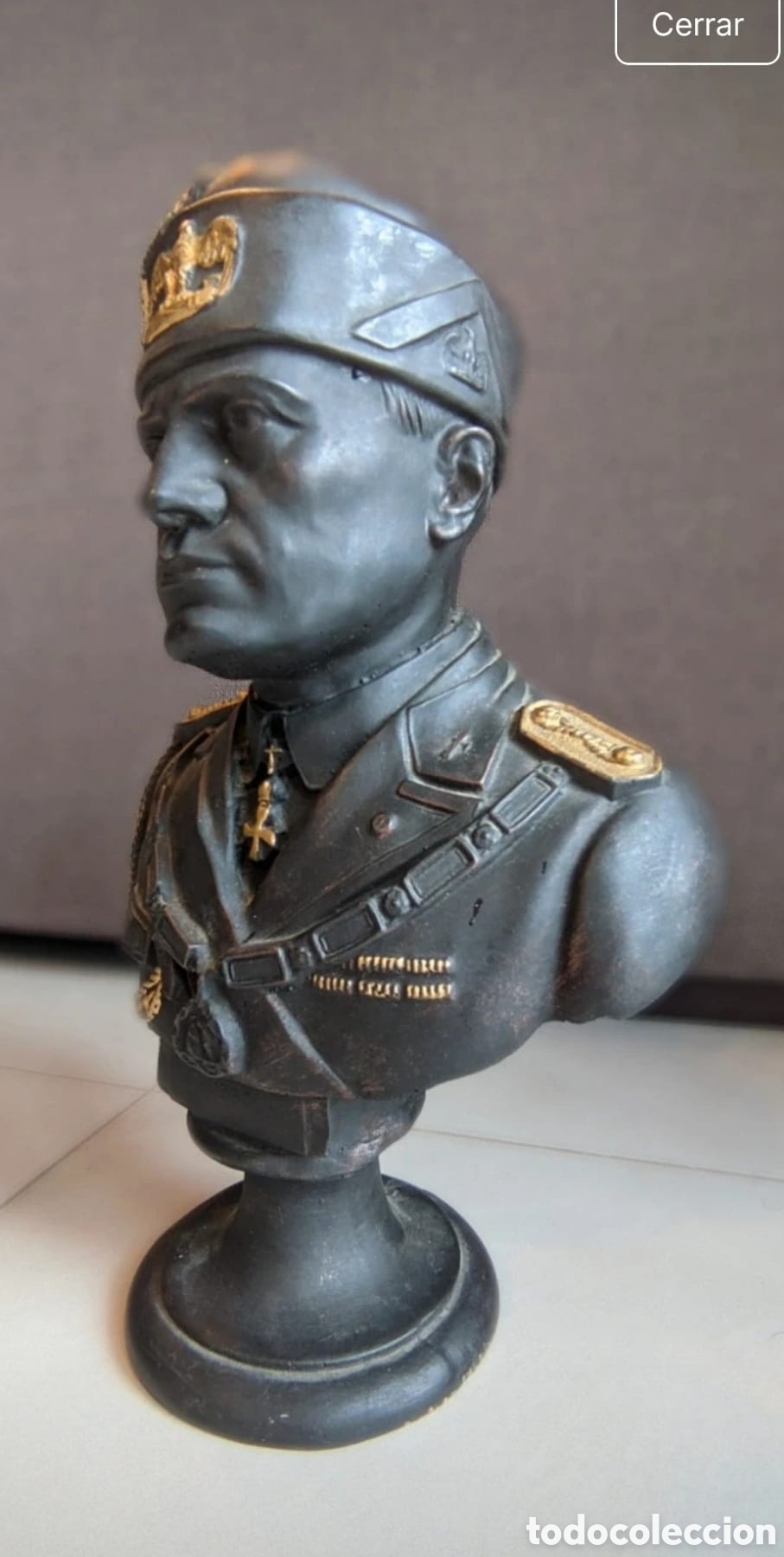 Antig&uuml;edades: Busto Benito Mussoloni - Foto 3