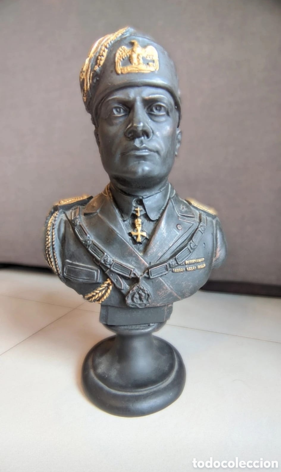 Antig&uuml;edades: Busto Benito Mussoloni - Foto 1