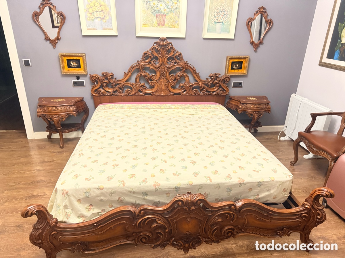 Antig&uuml;edades: Dormitorio nogal hecho a mano - Foto 1