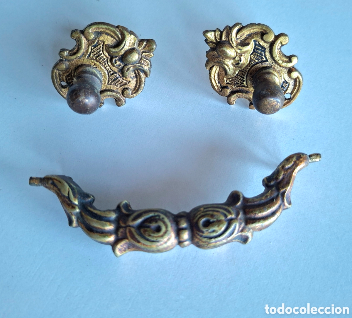 Antig&uuml;edades: 5 TIRADORES ANTIGUOS EN BRONCE - Foto 5
