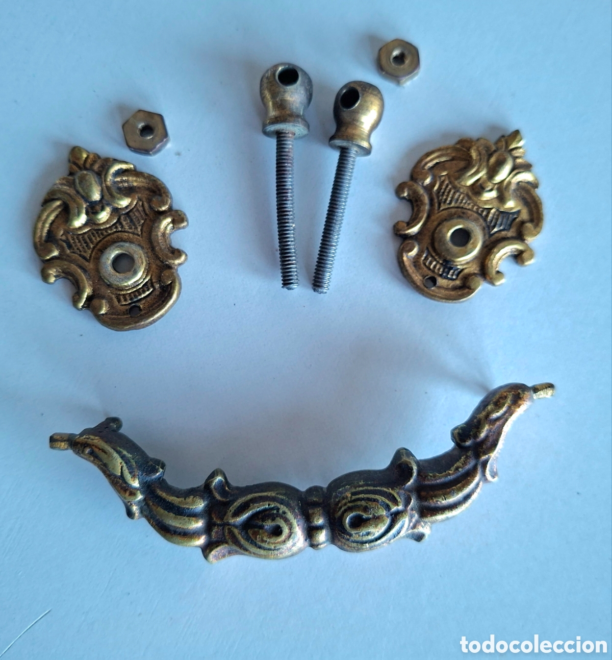Antig&uuml;edades: 5 TIRADORES ANTIGUOS EN BRONCE - Foto 6