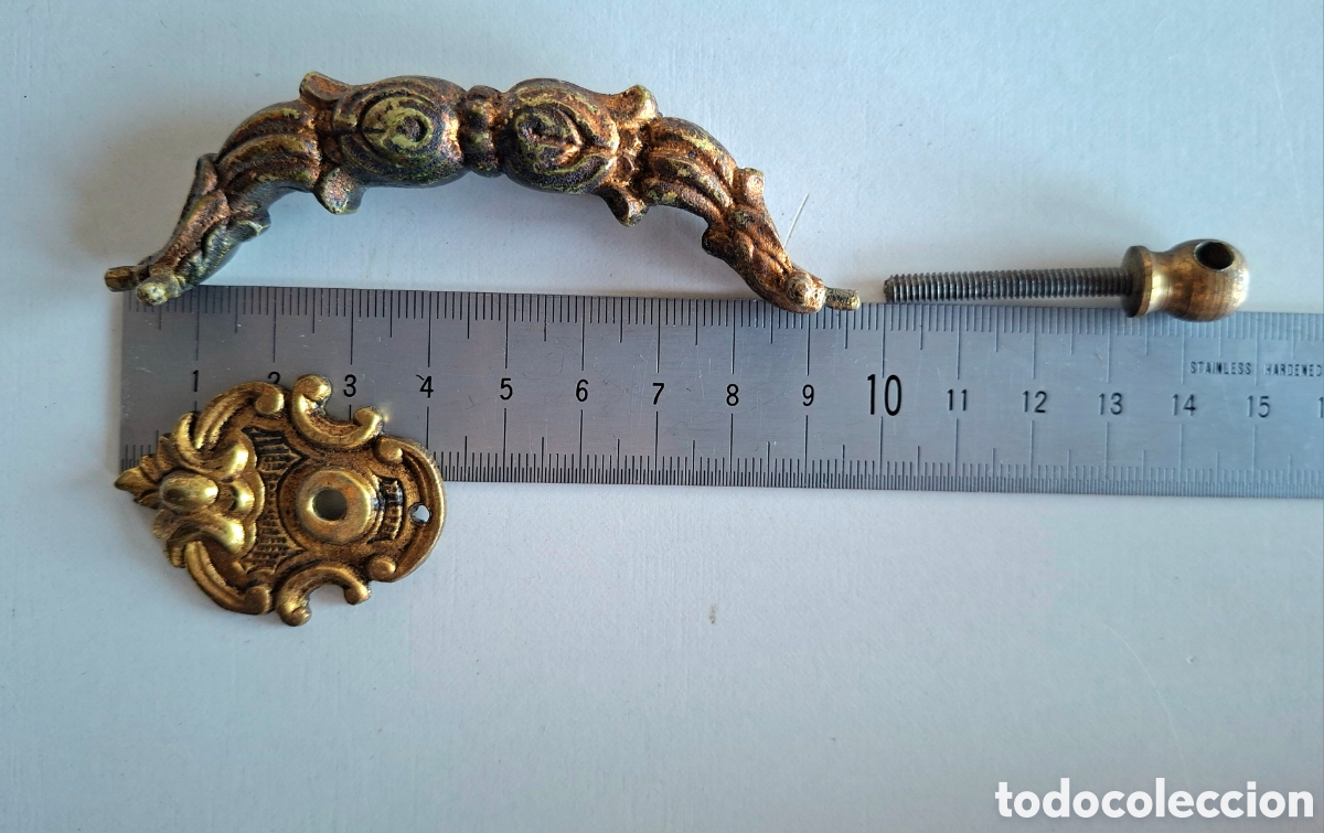 Antig&uuml;edades: 5 TIRADORES ANTIGUOS EN BRONCE - Foto 7