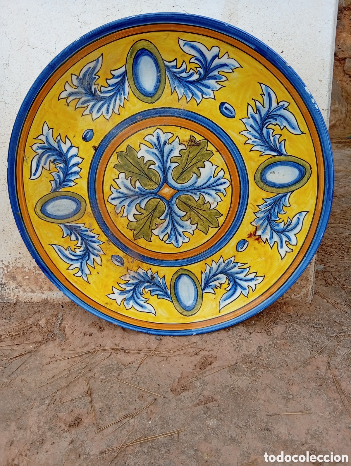 Antig&uuml;edades: Antiguo plato cer&aacute;mica estilo renacentista ,Talavera