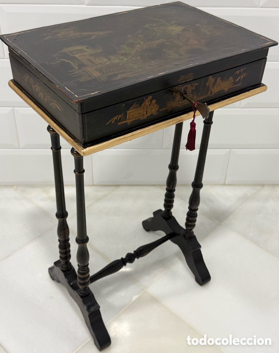 Antig&uuml;edades: ANTIGUO COSTURERO CHINOSERIE SIGLO XIX
