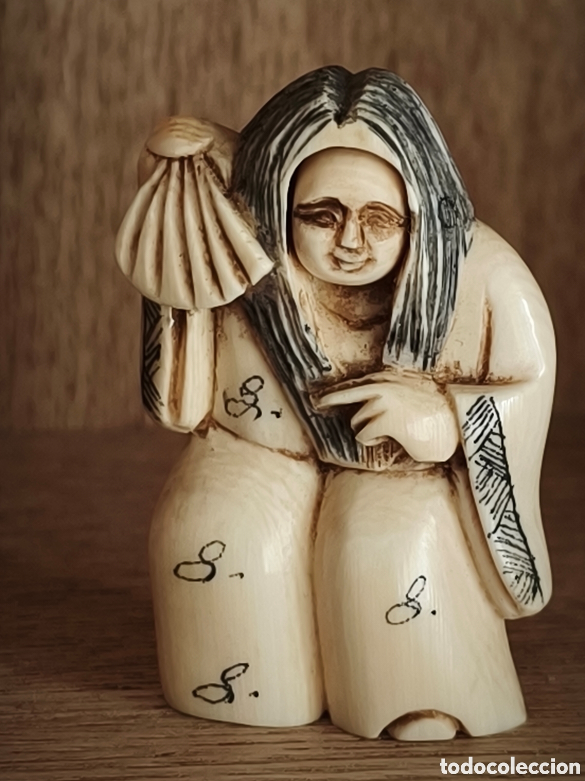 Antig&uuml;edades: ANTIGUO NETSUKE KARAKURI MARFIL SIGLO XIX