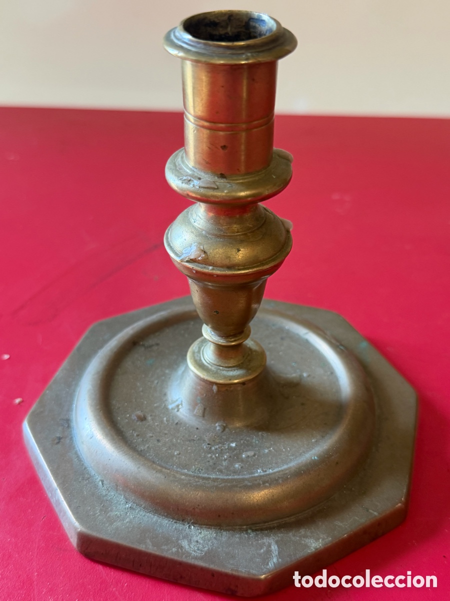 Antig&uuml;edades: Conjunto antiguo bronce: candelabro, etc. - Foto 4