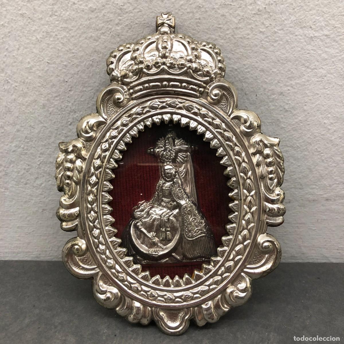 Antig&uuml;edades: RELICARIO - NUESTRA SE&Ntilde;ORA DE COVADONGA - 16,5 X 11,5 CM TOTAL - PRECIOSO LOTE RELIGIOSO / 1609