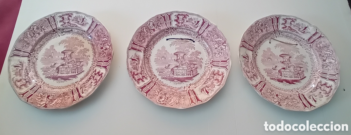 Antig&uuml;edades: 3 PLATOS SARGALEDOS , 3 &Eacute;POCA - Foto 4