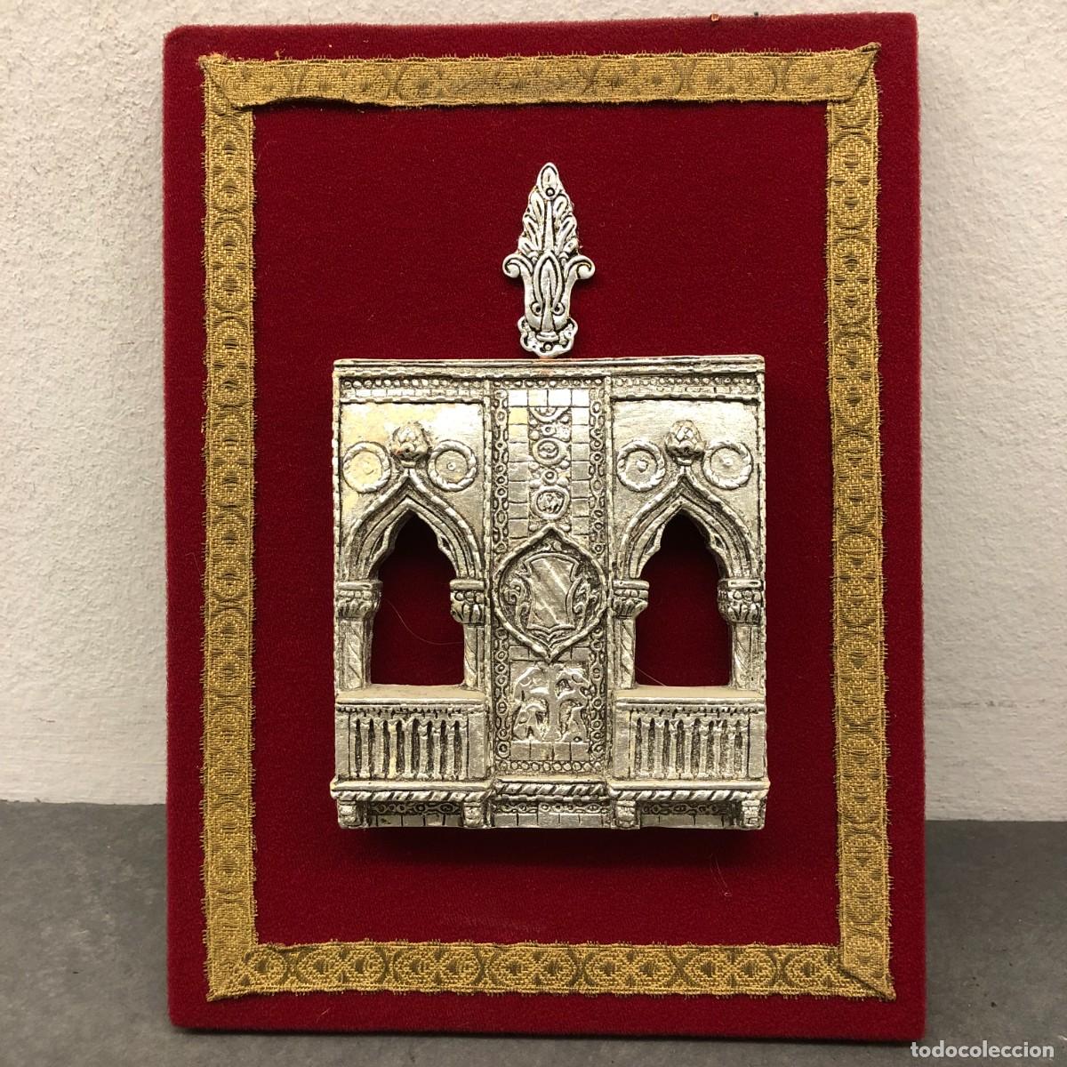 Antig&uuml;edades: PRECIOSO RELIEVE DE TEMPLO MEDIEVAL - VER FOTOS - 28 X 21 CM TOTAL PIEZA / 1629