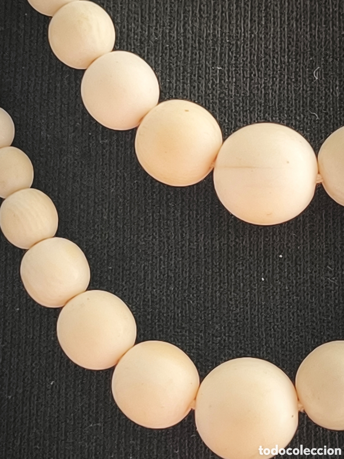 Antig&uuml;edades: COLLAR DOBLE DE MARFIL CON PASADOR MARIPOSA