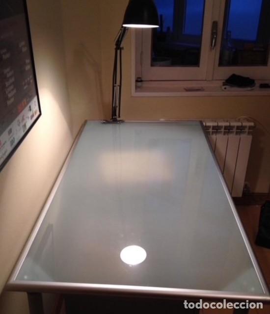 Antig&uuml;edades: Mesa escritorio cristal desmontable - Foto 1