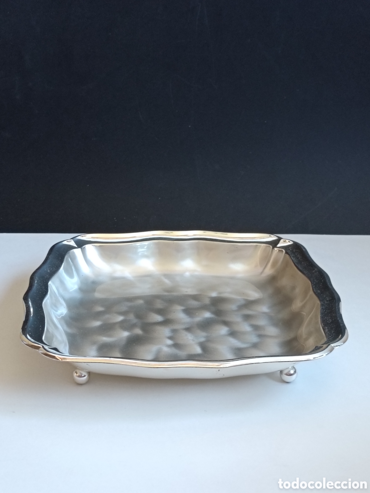 Antig&uuml;edades: Bandeja Cuadrada WMF Ikora Alemana Plateada 25cm Vintage