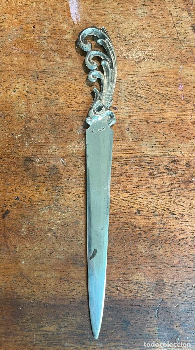 Antig&uuml;edades: Abrecartas de plata. 15 cm. 24 gr. - Foto 1