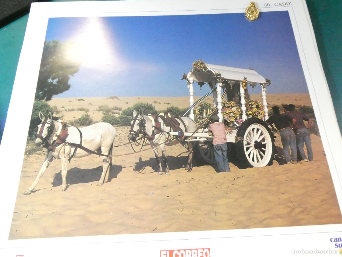 Antig&uuml;edades: INSIGNIA MEDALLITA ROCIERA + L&Aacute;MINA HERMANDAD VIRGEN ROC&Iacute;O 60 C&Aacute;DIZ