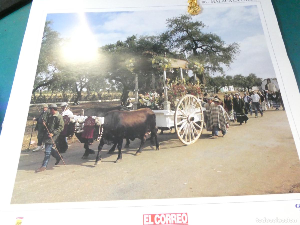 Antig&uuml;edades: INSIGNIA MEDALLITA ROCIERA + L&Aacute;MINA HERMANDAD VIRGEN ROC&Iacute;O 86 M&Aacute;LAGA LA CALETA