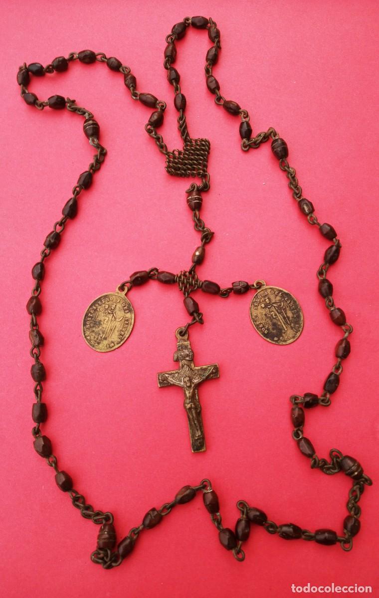 Antig&uuml;edades: Bonito Rosario con Medallas Siglo XIX.