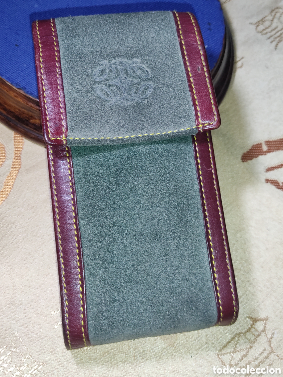 Antig&uuml;edades: Funda Loewe para plumas,boligrafos,gafas Quevedo o similares.*5*