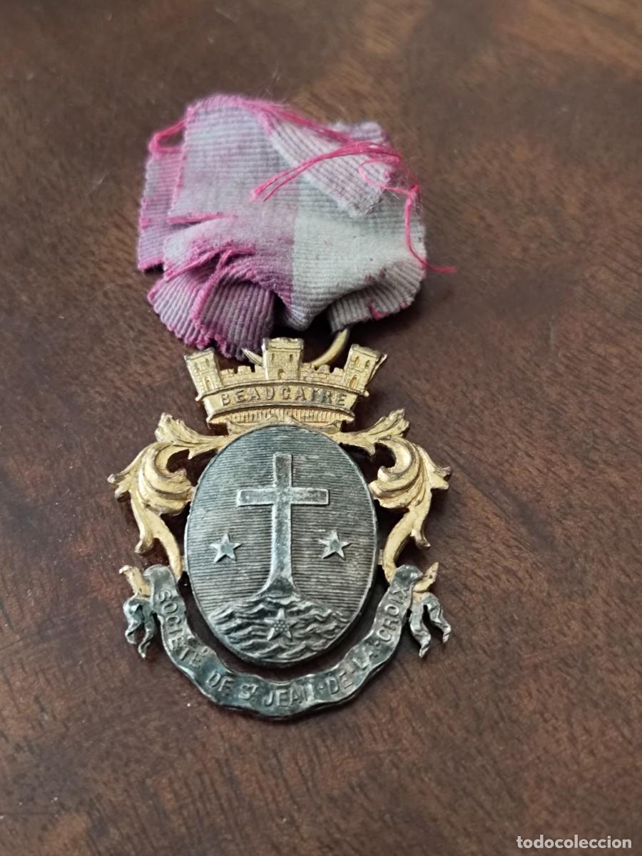 Antig&uuml;edades: Preciosa Medalla Societ&eacute; de Santo Jean de la Croix. San Juan de la Cruz.