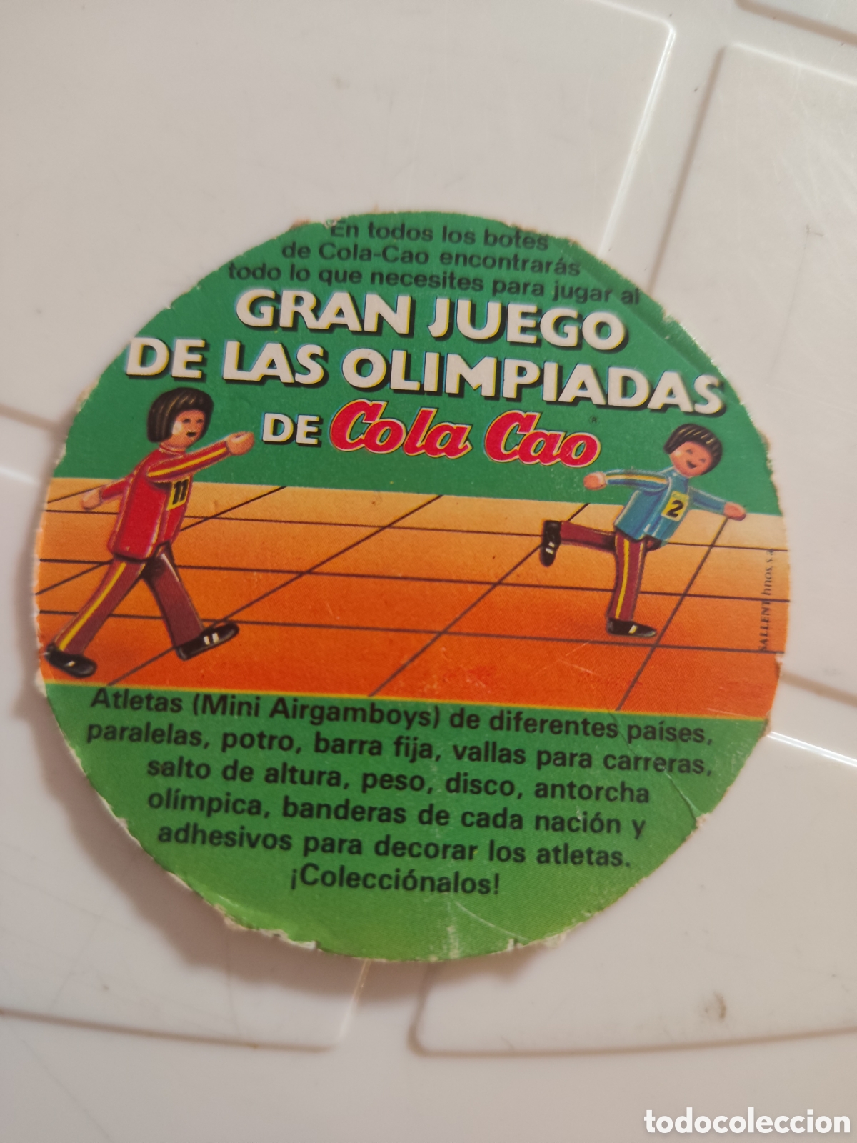 Antig&uuml;edades: Cola Cao 1984 Gran Juego Olimpiadas Cup&oacute;n original Vintage Nutrexpa