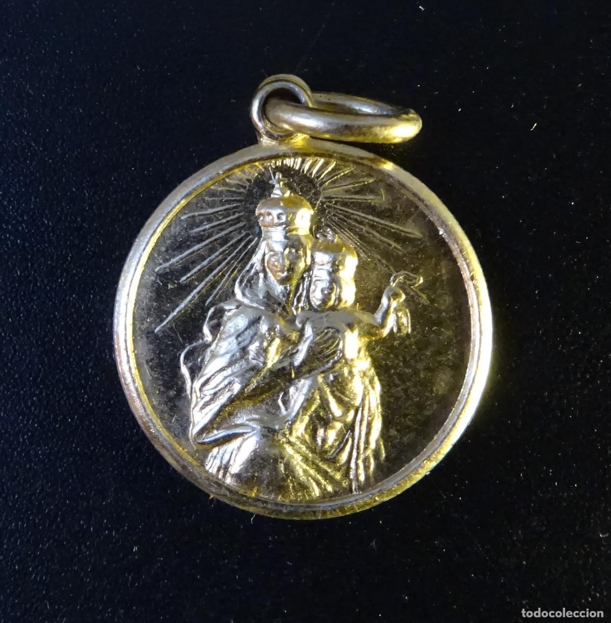Antig&uuml;edades: MEDALLA DE ALUMINIO - ZAMAC VIRGEN DEL CARMEN REVERSO JESUCRISTO. DI&Aacute;METRO 2 CM