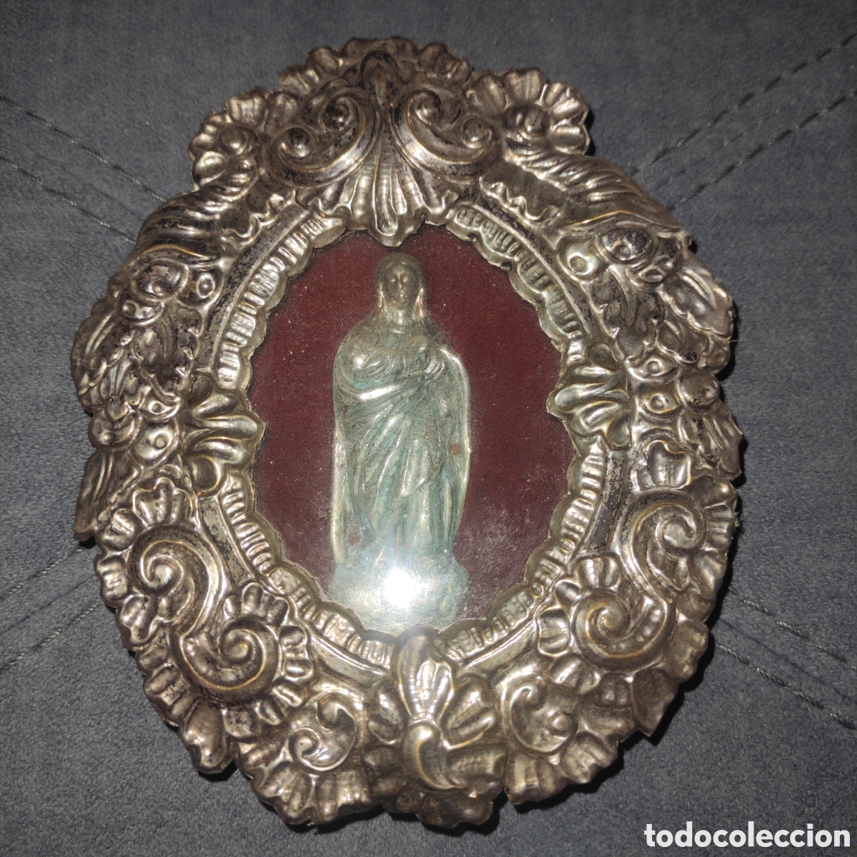 Antig&uuml;edades: Relicario virgen mar&iacute;a .
