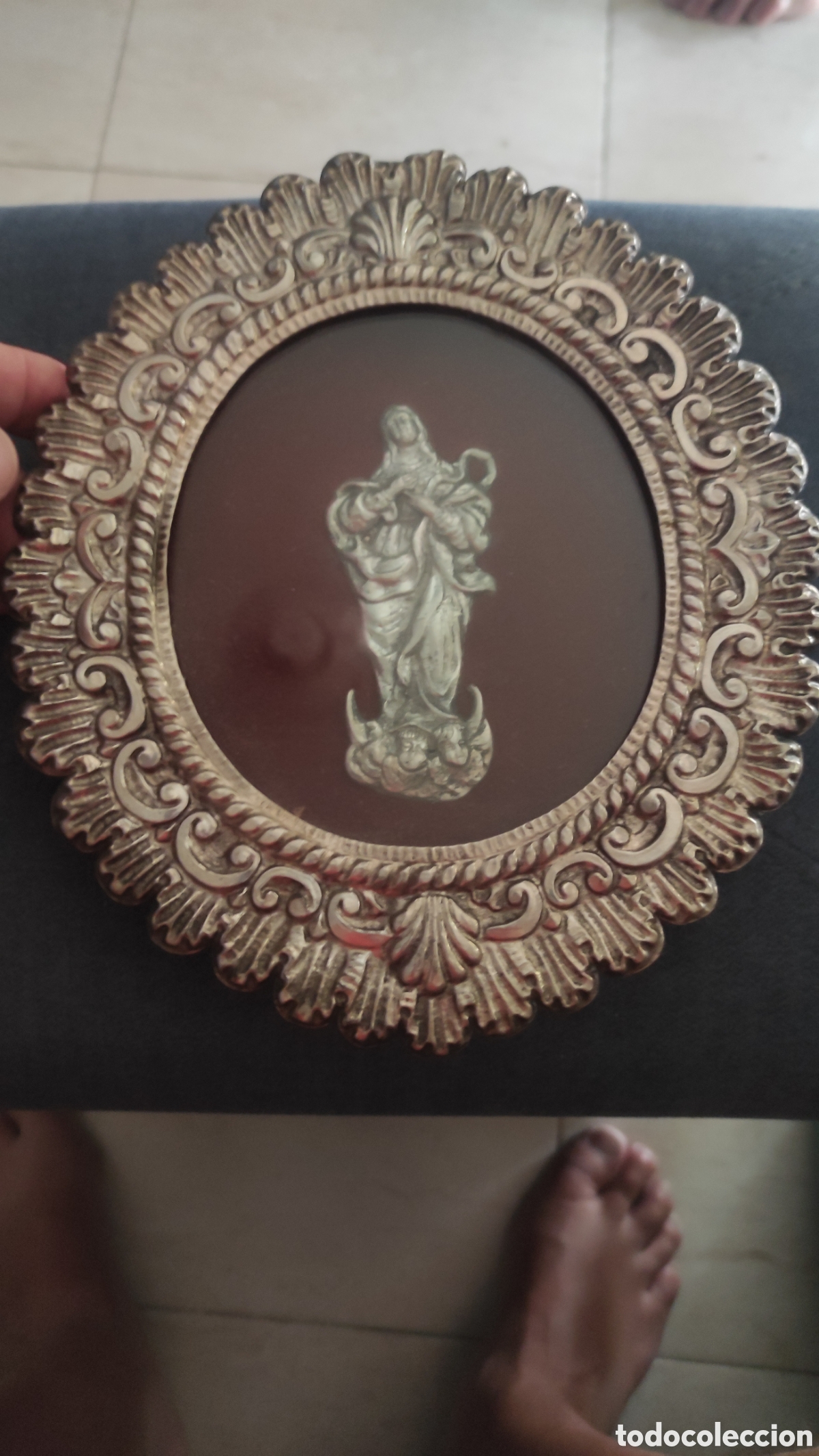 Antig&uuml;edades: Gran relicario virgen inmaculada.