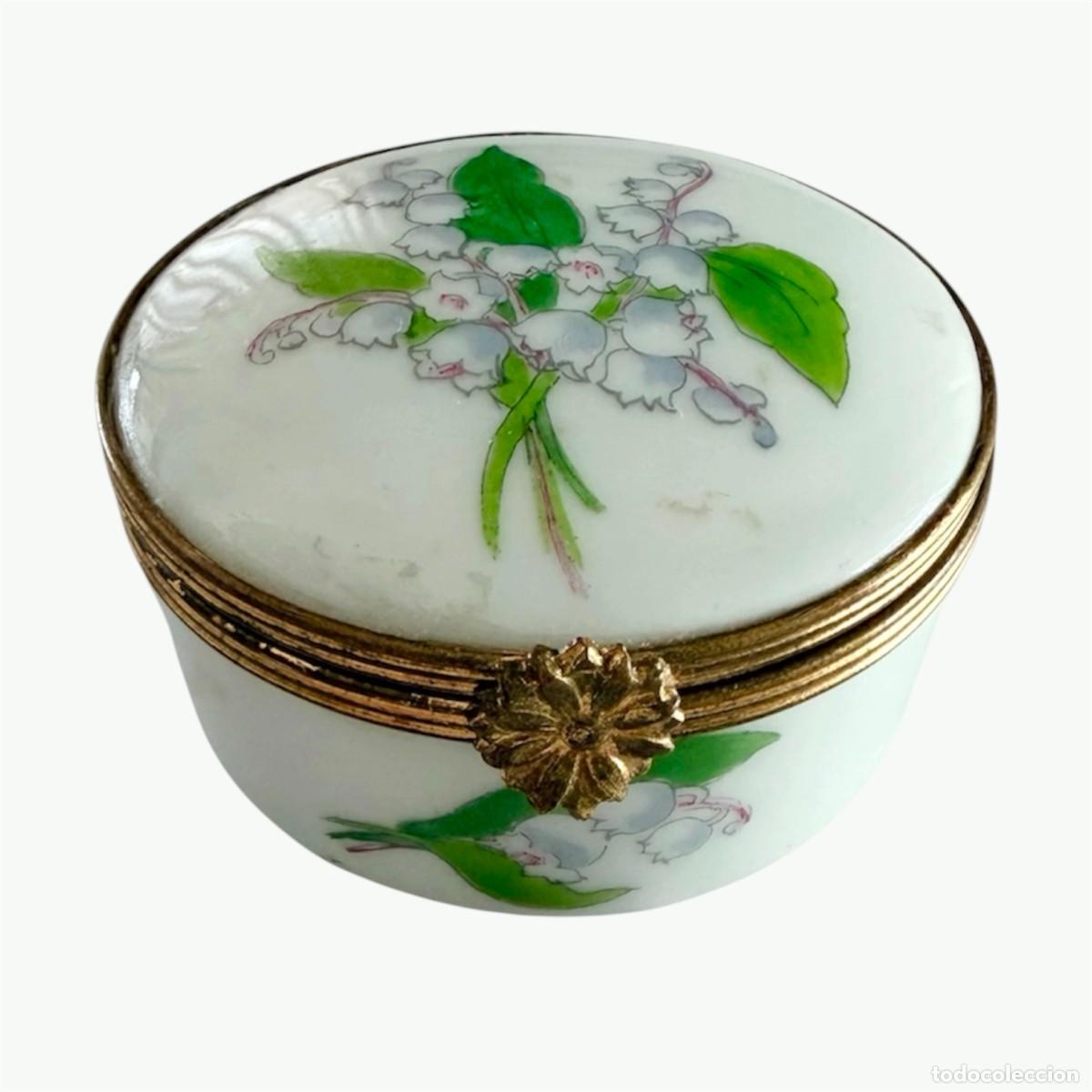 Antig&uuml;edades: Excepcional Caja Christian Dior Paris Limoges Porcelana Pintada a Mano Francia