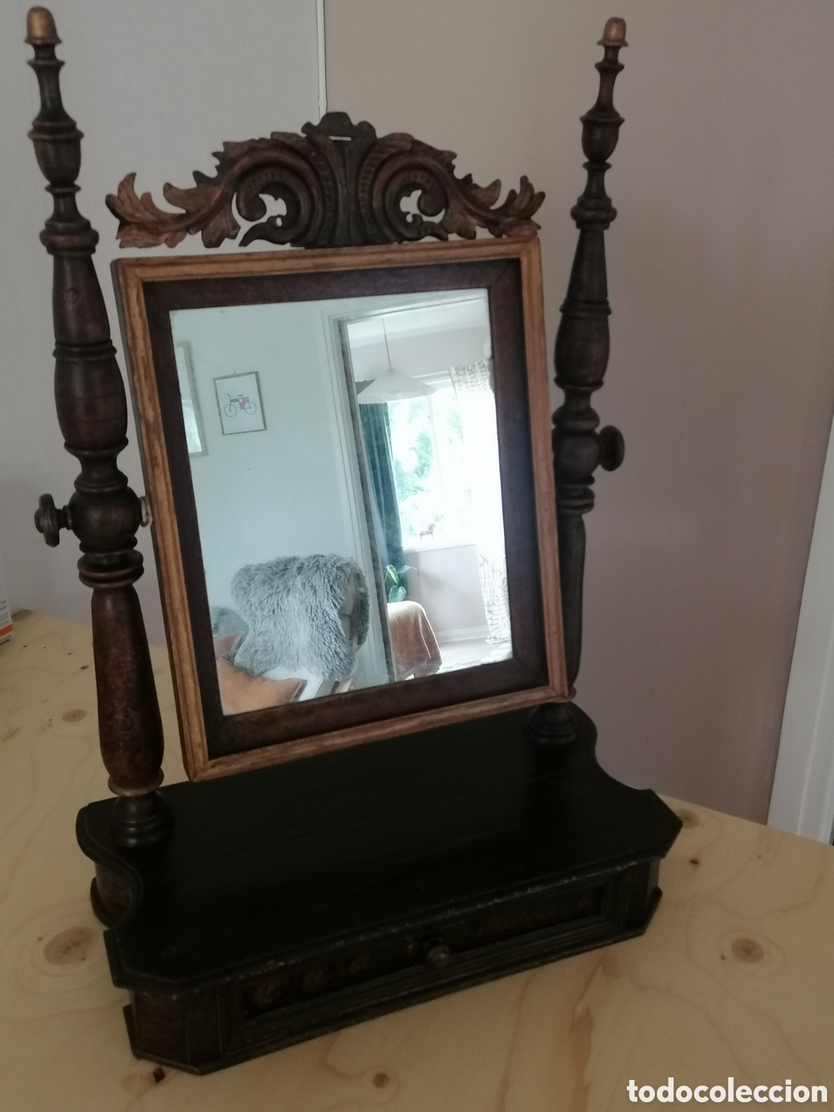 Antig&uuml;edades: Espejo de tocador antiguo - Foto 2