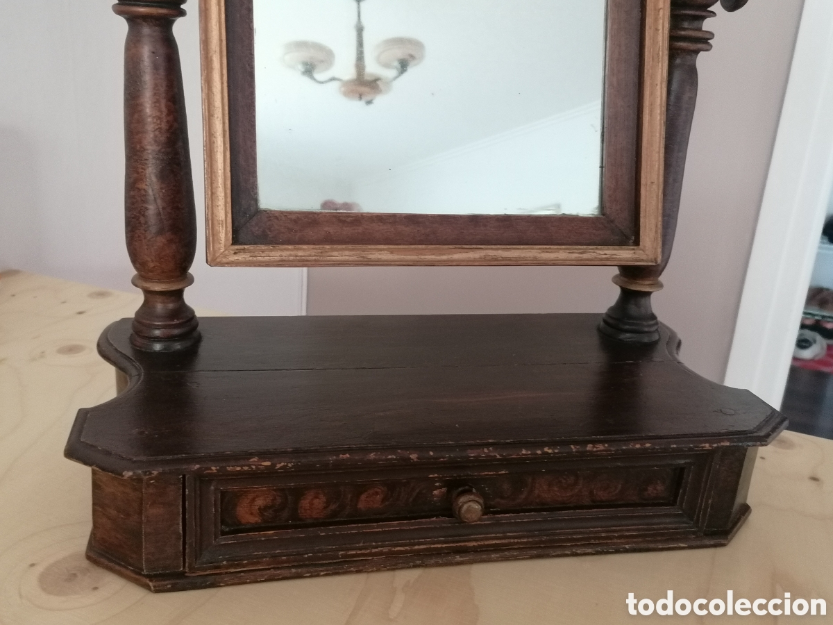Antig&uuml;edades: Espejo de tocador antiguo - Foto 4