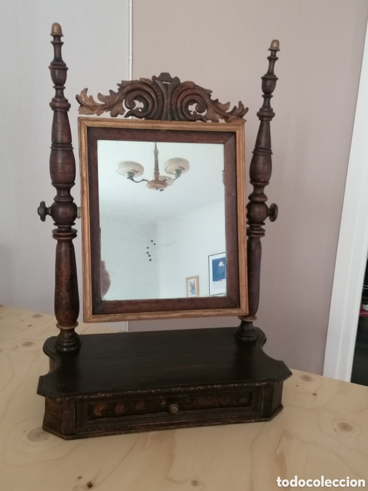 Antig&uuml;edades: Espejo de tocador antiguo