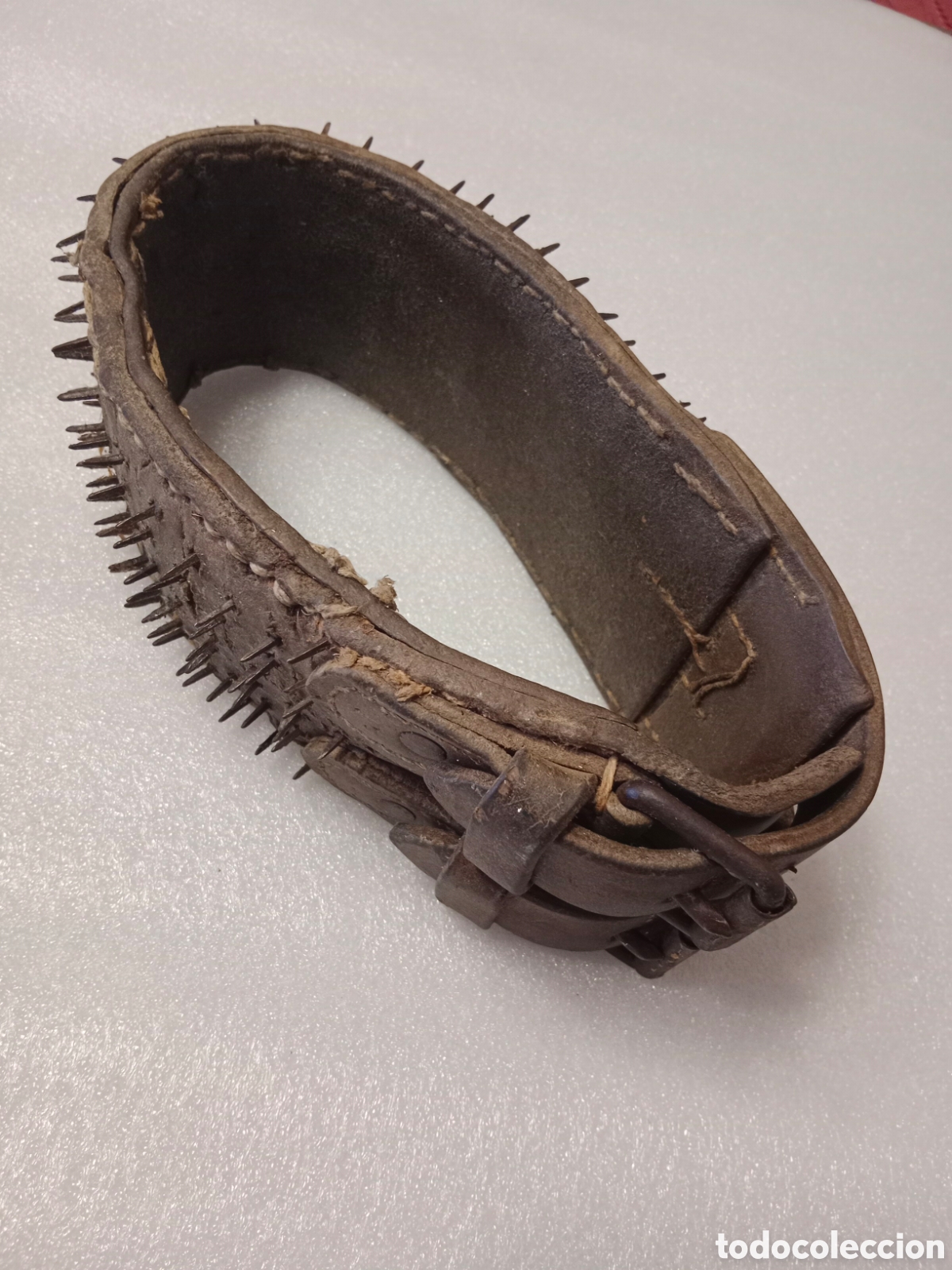 Antig&uuml;edades: Antigua carlanca mast&iacute;n collar pastoreo pastor arte &eacute;tnico etnografia