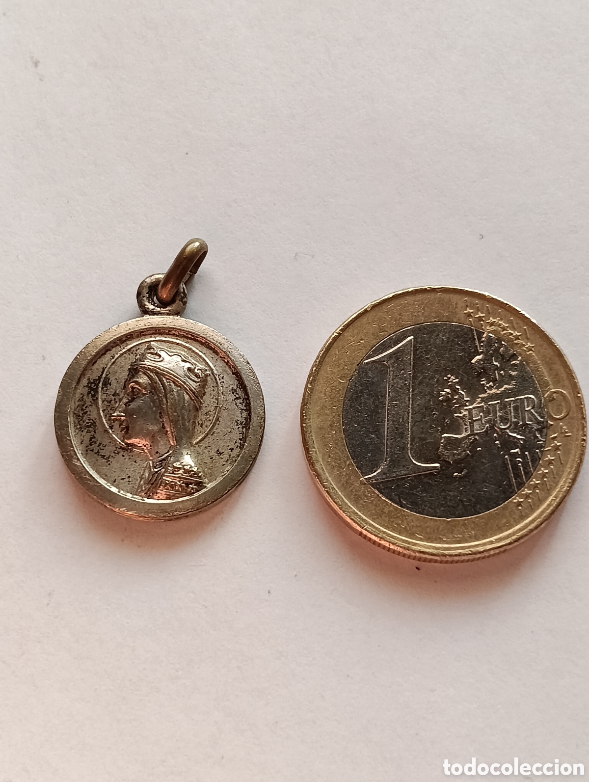 Antig&uuml;edades: MEDALLA RELIGIOSA DOBLE CARA VIRGEN DE MONTSERRAT