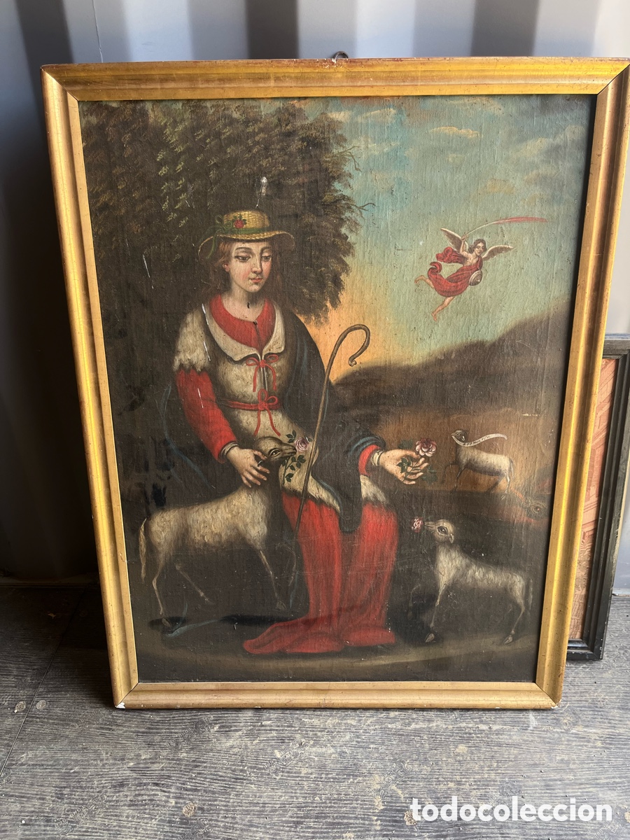 Antig&uuml;edades: Cuadro Divina Pastora siglo XVIII