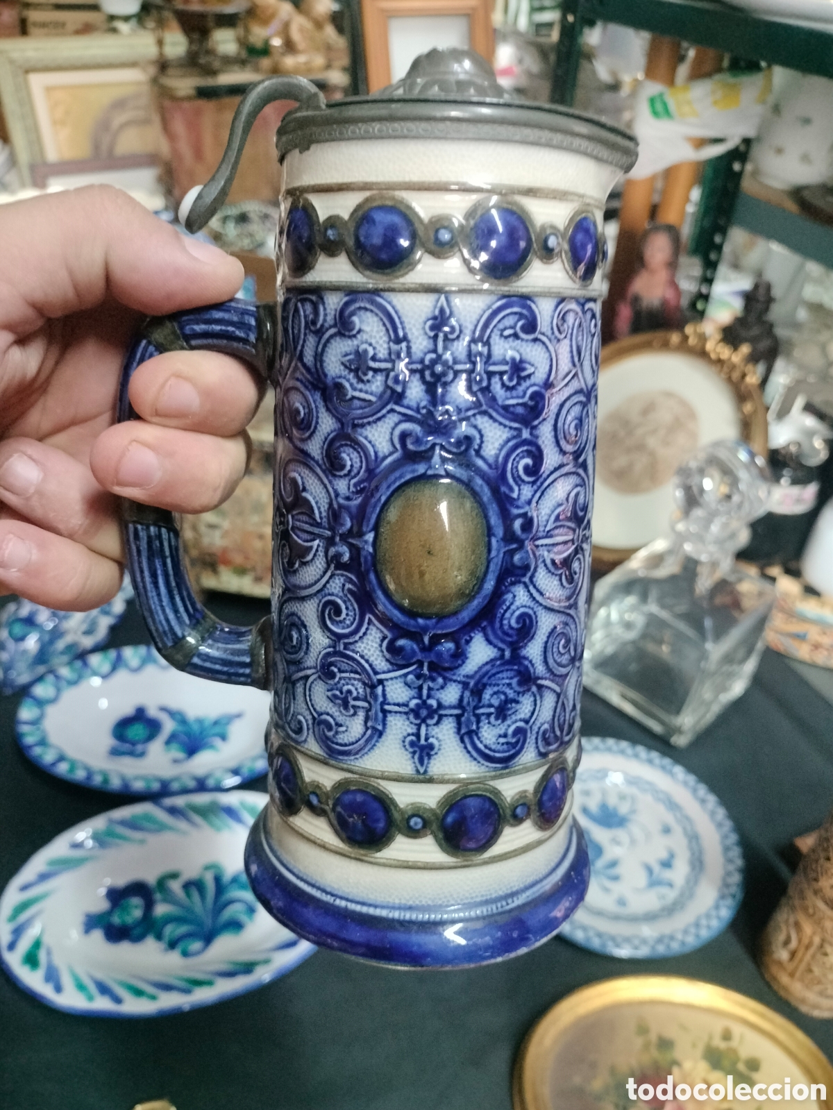 Antig&uuml;edades: jarra victoriana siglo XIX de Pinder, Bourne & Co