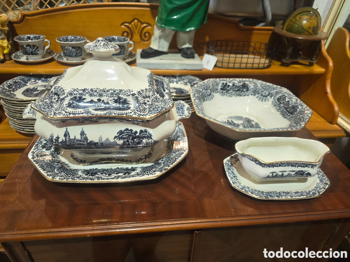 Antig&uuml;edades: IMPRESIONANTE VAJILLA DE LA CARTUJA 58 PIEZAS