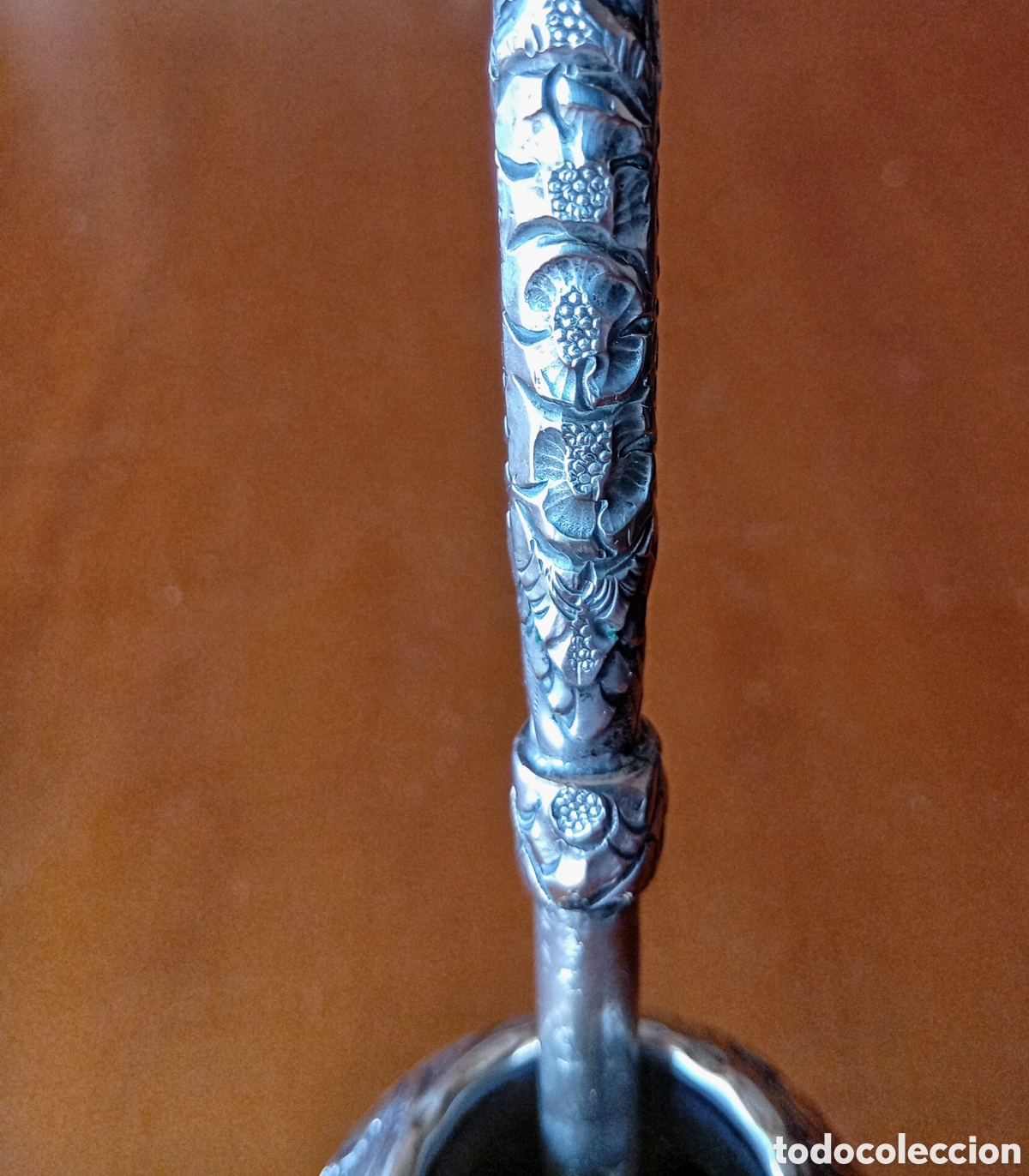 Antig&uuml;edades: Mate de plata y bombilla de plata 800 - Foto 3