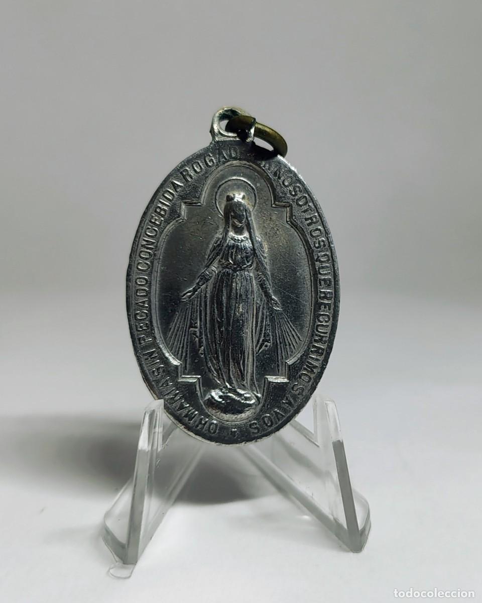 Antig&uuml;edades: Medalla religiosa / Colgante: OH MARIA SIN PECADO CONCEBIDA. M424