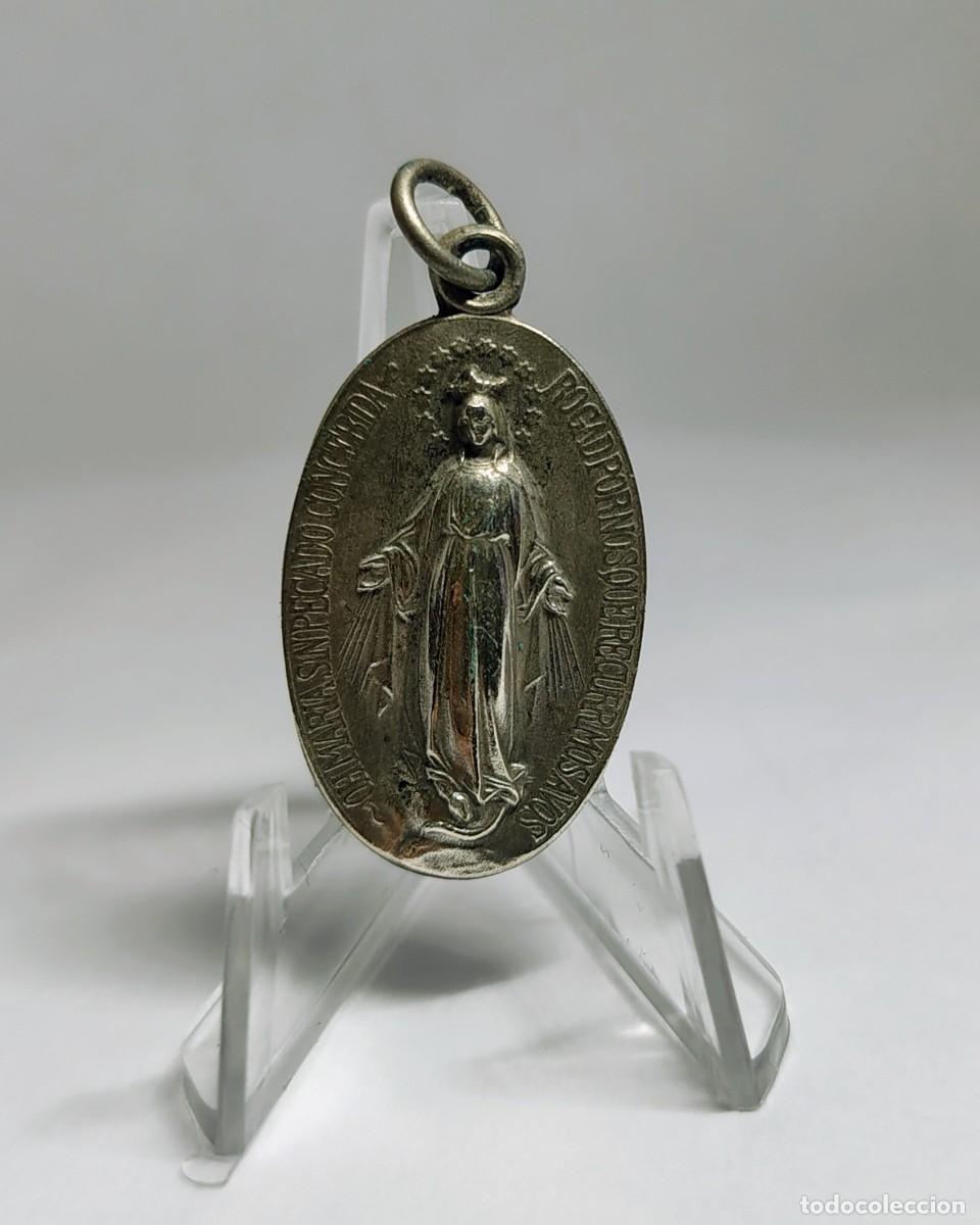 Antig&uuml;edades: Medalla religiosa / Colgante: OH MARIA SIN PECADO CONCEBIDA. M425