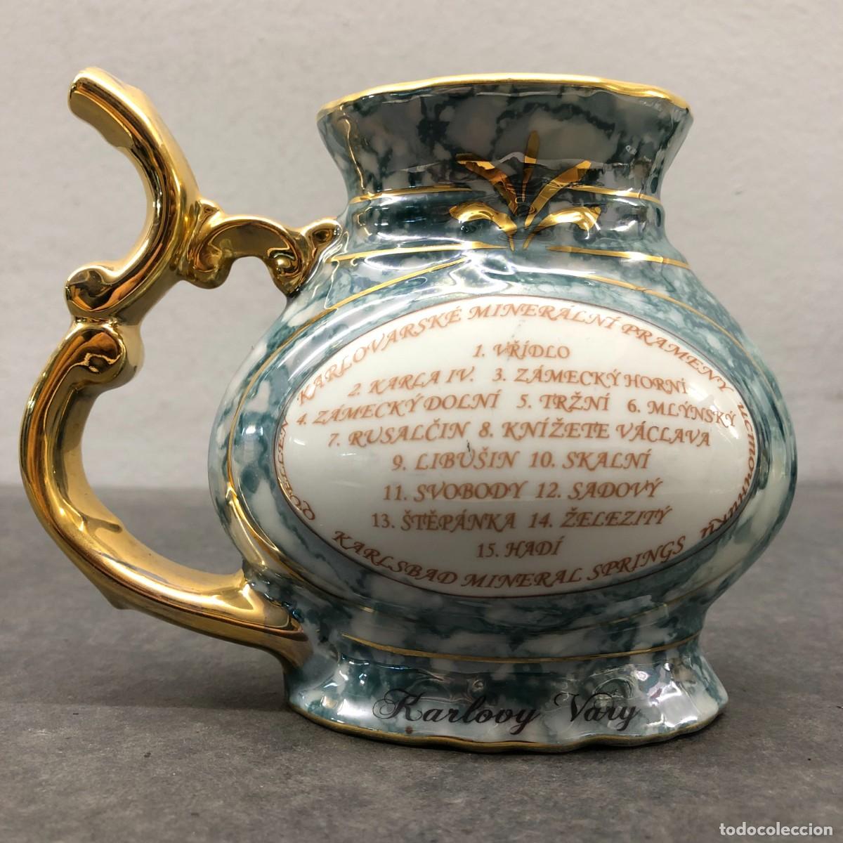 Antig&uuml;edades: PRECIOSA JARRA DE PORCELANA - DE PORCELANA - KARLOVY VARY - AMFORA BOHEMIA - 11,5 X 14 CM / 1699
